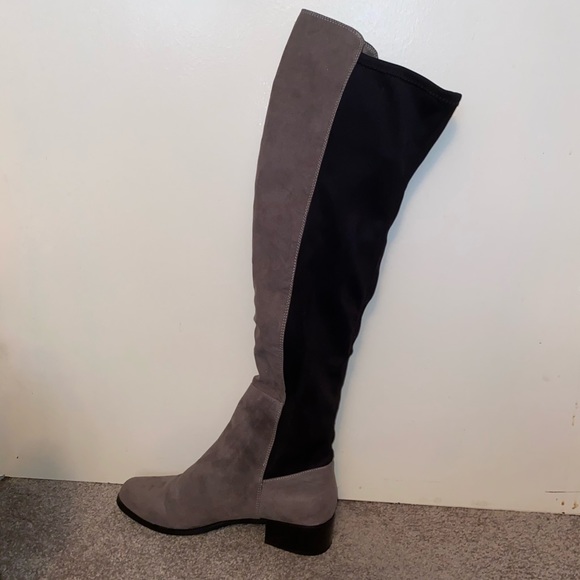 over-the-knee grey boots - Picture 3 of 4